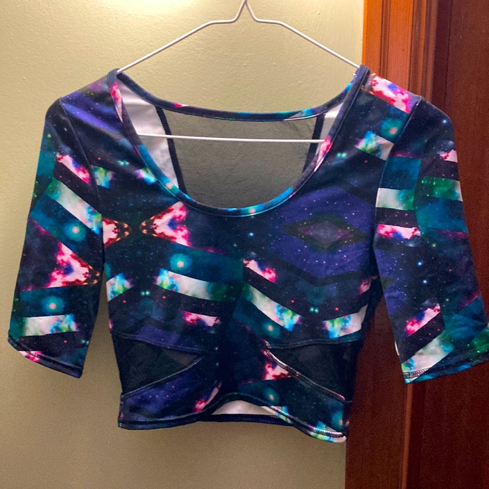 Galaxy Cut-Out Crop Top